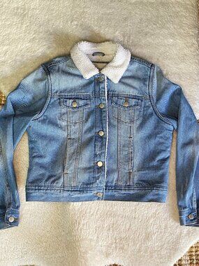 Reserve Fairfax Sherpa Lined Denim Jacket - Size Medium